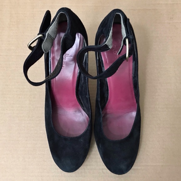 COLE HAAN BLACK ANKLE STRAP HEELS SIZE 10M - Picture 5 of 6